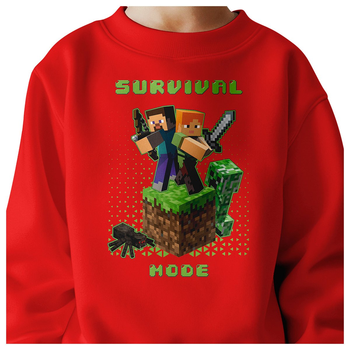 BLUZA DZIECIĘCA MINECRAFT 110-116 DLA DZIEWCZYNKI CHŁOPCA JAKOŚĆ