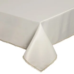 Obrus EUROFIRANY Lace 140 x 220 cm Kremowy - Obrusy i serwetki - miniaturka - grafika 1