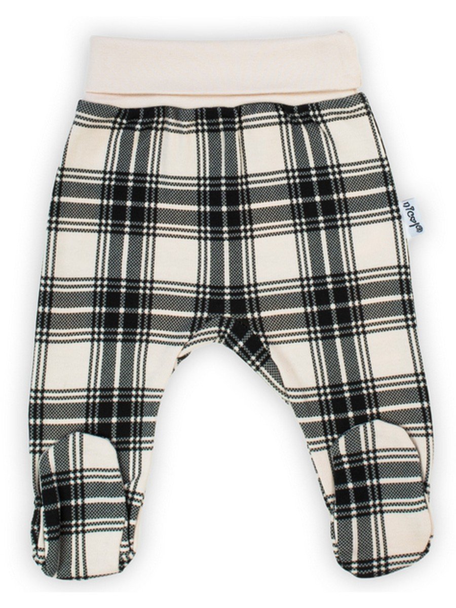 Niemowlęcy półśpioch w kratkę beżowo-czarny Nicol r.62