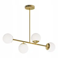Lampy sufitowe - Lampa wisząca sufitowa Led 4X E27 złota szklane kule żyrandol loft salon - miniaturka - grafika 1