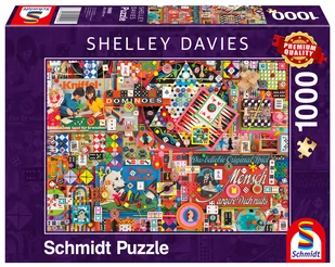 Schmidt Puzzle PQ 1000 Shelley Davies Gry planszowe retro - - Puzzle - miniaturka - grafika 1
