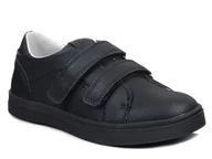 Moda i Uroda OUTLET - Buty chłopięce sportowe na rzepy skórzana wkładka czarne Wojtyłko 22021-33 - miniaturka - grafika 1