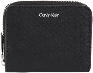 Calvin Klein Damski portfel CK MUST M z zamkiem błyskawicznym, czarny mono, rozmiar 0ne, Czarny, pojedynczy, 0ne Size - Portfele - miniaturka - grafika 1