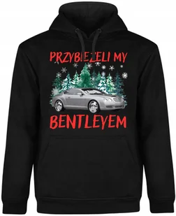 BLUZA MĘSKA CZARNA ŚWIĄTECZNA NA PREZENT ŚWIĘTA BENTLEY Z NADRUKIEM R-XL  MODEL  A472 - Bluzy męskie - miniaturka - grafika 1