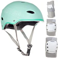 Ochraniacze - Zestaw RAVEN Kask F511 Mint M + Ochraniacze Grey M - miniaturka - grafika 1