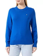 Swetry damskie - GANT Damski sweter ICON G Cotton C-Neck Pulower damski, niebieski (Lapis Blue), standardowy, Lapis Blue, XS - miniaturka - grafika 1