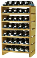 Pozostałe akcesoria barmańskie - Expovinalia expovinalia ex2735  rozszerzalnego regał na wino na 35 butelek, drewna, sosna/niebieski ex2735 - miniaturka - grafika 1