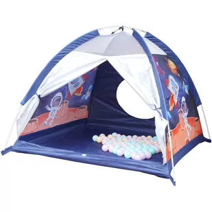 KinderSafe Namiot domek z daszkiem + 50 miękkich piłeczek 56899B 56899B - Namioty i tipi dla dzieci - miniaturka - grafika 1