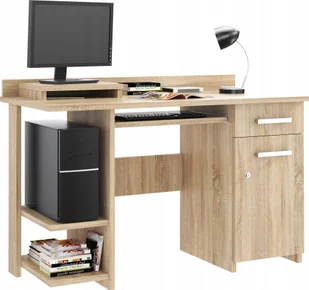 Biurko MartigoPlus Alfa Dąb Sonoma 124 cm x 60 cm - Biurka - miniaturka - grafika 1