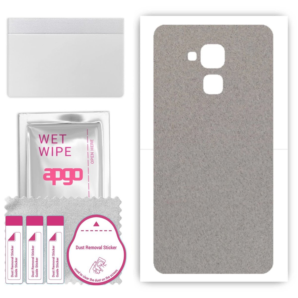 Folia naklejka skórka strukturalna na TYŁ Zamsz do Honor 5c Honor 7 Lite - Zamsz Szary - apgo SKINS