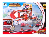 Zabawki konstrukcyjne - Parking straż pożarna w zestawie z 2 autkami - miniaturka - grafika 1