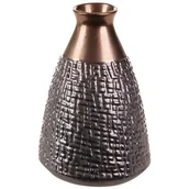 Wazony i flakony - Wazon Z Glinki Ceramicznej Morena 16X16X24 Stalowy + Miedziany - miniaturka - grafika 1