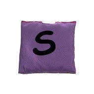 Worki na buty - Woreczek gimnastyczny, litera S, fioletowy - miniaturka - grafika 1