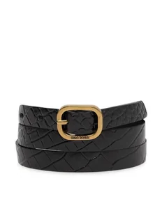 Gino Rossi Pasek Damski BLYL23006 Czarny - Paski - miniaturka - grafika 1