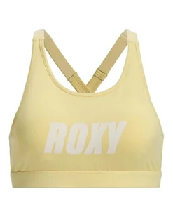 Roxy Biustonosz sportowy Medium Impact EVERYDAY FLOW BRA damski żółty L - Biustonosze - miniaturka - grafika 1