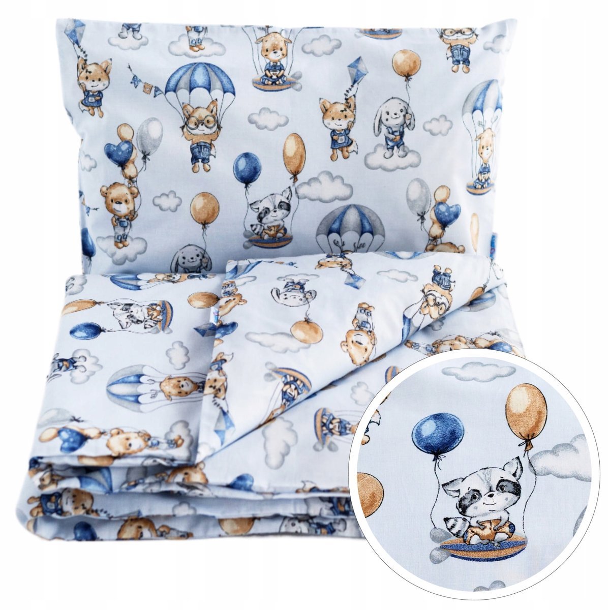 POŚCIEL NIEMOWLĘCA 120x90cm DELIKATNA UKRYTE ZAMKI 2 ELEMENTY BAWEŁNA BabyU