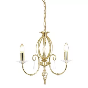 Elstead Lighting Aegean 3Lt Chandelier Polished Brass AG3 POL BRASS Elstead lampa wisząca stylowa świecznikowa AG3 POL BRASS ) - Lampy sufitowe - miniaturka - grafika 1