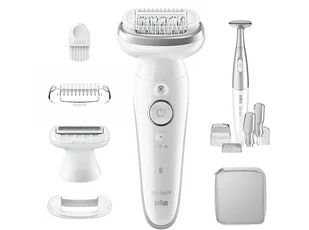 Braun Silk 9 9-241 Biało-srebrny - Depilatory i golarki damskie - miniaturka - grafika 1
