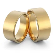 Obrączki ślubne - Obrączki ślubne klasyczne płaskie 8 mm - miniaturka - grafika 1