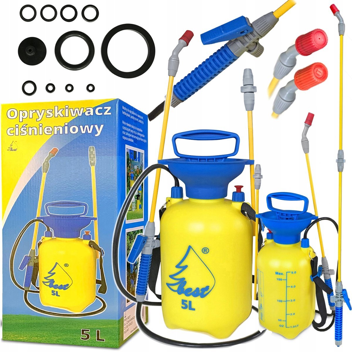 OPRYSKIWACZ CISNIENIOWY SPRYSKIWACZ OGRODOWYY DUZY ZBIORNIK WIELOFUNKCYJNY