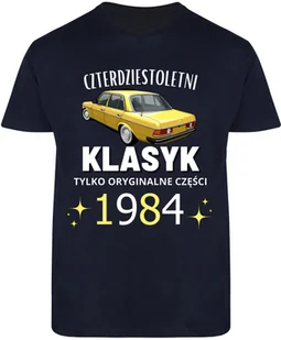 T-SHIRT MĘSKI NA 40 URODZINY PREZENT MERCEDES KOSZULKA GRANATOWA R-M A39 - Koszulki męskie - miniaturka - grafika 1
