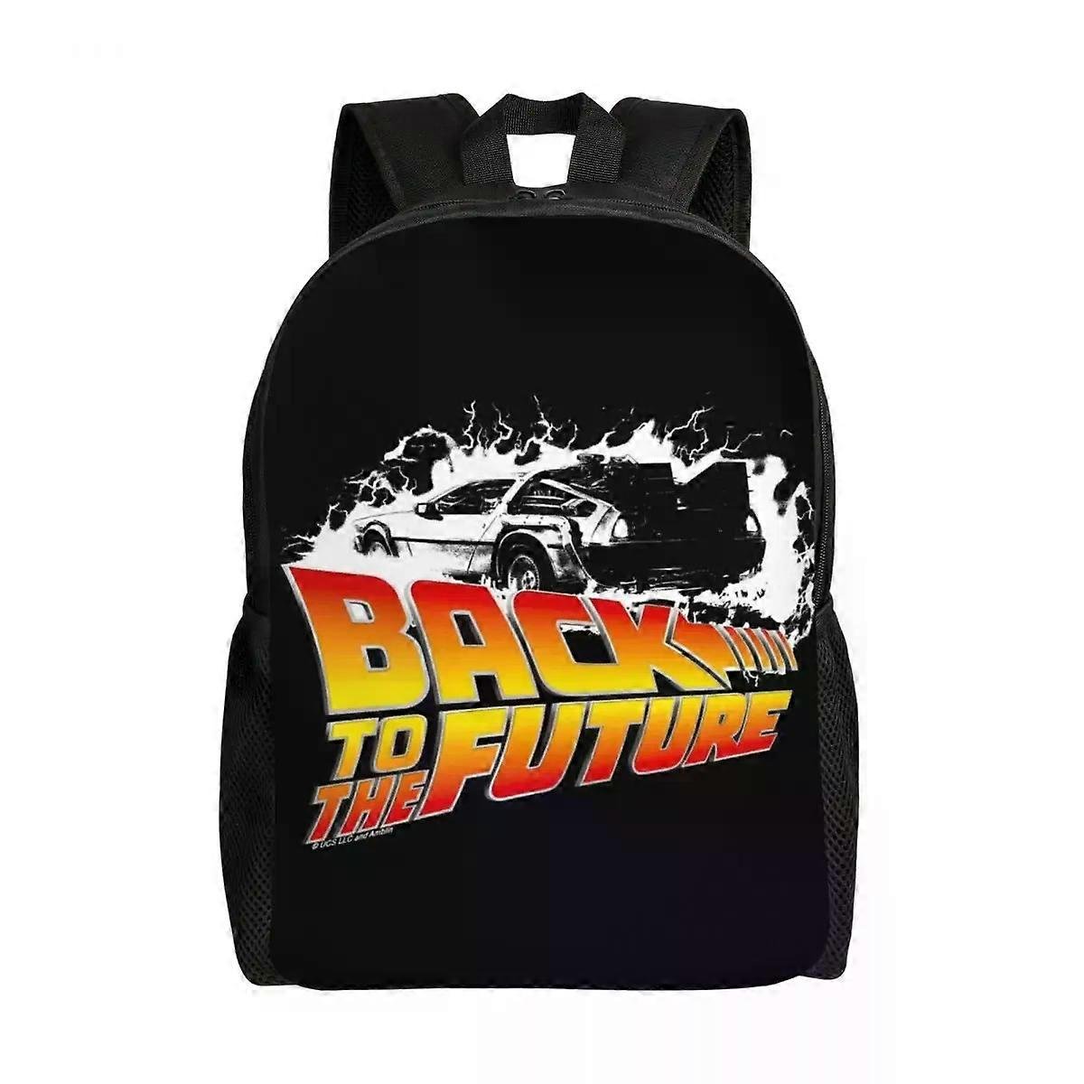B1581 Back To The Future TV Show Film Plecak dla mężczyzn Kobiet Wodoodporny College School DeLorean Biała torba szablonowa Torba z nadrukiem kiq60...