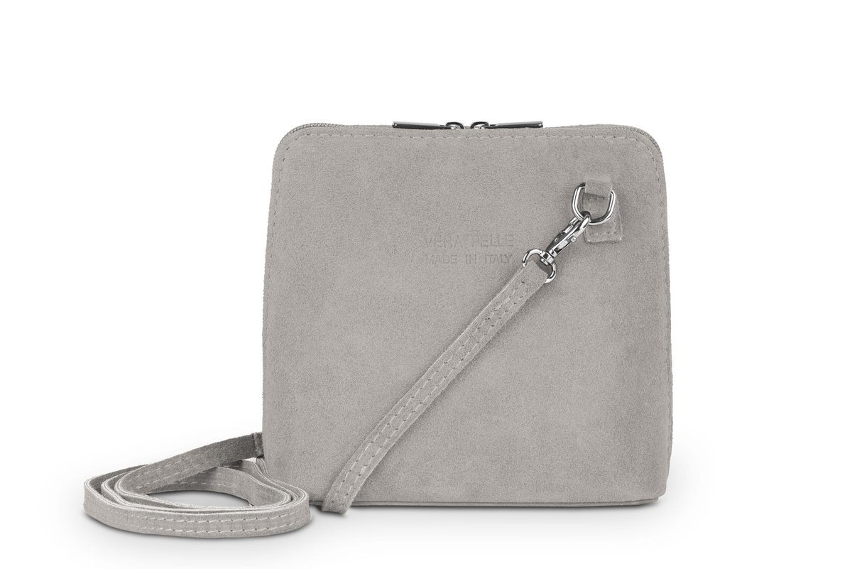 Torebka Zamszowa Vera Pelle Mini Taupe