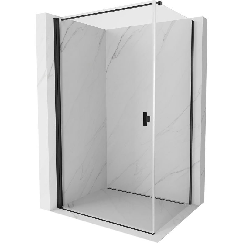 Mexen Mist-B kabina prysznicowa uchylna 75 x 85 cm, transparent, czarna - 8A2T-075-085-70-00