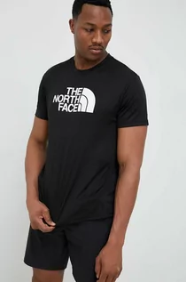 Koszulki męskie - The North Face t-shirt sportowy Reaxion Easy kolor czarny z nadrukiem - grafika 1