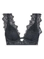 Biustonosze - Hunkemöller Biustonosz z fiszbiną Zoe Up 303110 Czarny - miniaturka - grafika 1