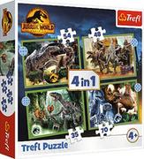 Puzzle - Puzzle 4w1 Groźne dinozaury 35, 48, 54 i 70 elementów - miniaturka - grafika 1
