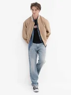 Kurtki męskie - Guess Jeans Kurtka przejściowa 180532 Beżowy Classic Fit - miniaturka - grafika 1