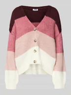 Swetry damskie - Kurtka z dzianiny o kroju oversized z listwą guzikową - miniaturka - grafika 1