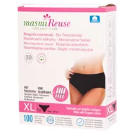 Podpaski - Masmi Reuse, majtki menstruacyjne, bawełna organiczna, czarne, rozmiar XL, 110-120 cm, 1 sztuka - miniaturka - grafika 1