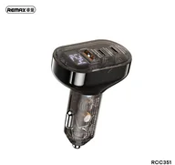 Ładowarki samochodowe - ŁAD SAM. CYBO SERIES 72W RCC351 PD QC 2xUSB + 1xUSB BLACK - miniaturka - grafika 1