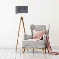 Lampy stojące - Drewniany trójnóg w stylu skandynawskim LAGOS - miniaturka - grafika 1