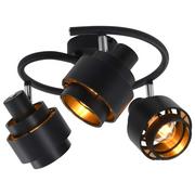 Lampy sufitowe - vidaXL Lampa z 3 reflektorami, czarna, E14 - miniaturka - grafika 1