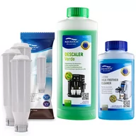 Akcesoria i części do ekspresów do kawy - Zestaw Krups - Filtr AL-TES46 3szt, Odkamieniacz Aqualogis Verde 500ml, Płyn Czyszczący System Mleczny Aqualogis Latteo 250ml - miniaturka - grafika 1