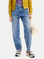 Spodnie damskie - Desigual Jeansy Ariel 24WWDD38 Niebieski Balloon Fit - miniaturka - grafika 1