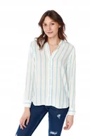 Koszule damskie - WRANGLER STRIPE SHIRT CARRIBEAN SEA W5R6TIB13 L - miniaturka - grafika 1