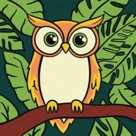 Malowanie po numerach - Ideyka Malowanie po numerach - Tropikalna sowa Kids - miniaturka - grafika 1
