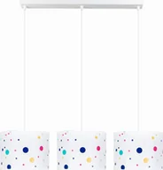 Lampy sufitowe - Solar Lampa wisząca do pokoju dziecięcego 3płomienna kolorowe kropki - miniaturka - grafika 1