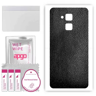 Folia naklejka skórka strukturalna na TYŁ do Asus Zenfone 3 Max ZC520TL -  Skóra Czarna - apgo SKINS - Szkła hartowane na telefon - miniaturka - grafika 1