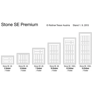 Rottner Stone SE 45 MC Premium certyfikowany sejf ścienny, szary - Sejfy i kasy pancerne - miniaturka - grafika 3