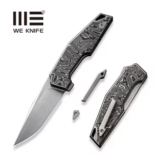 Nóż składany WE Knife OAO Gray Titanium/Aluminum Foil Carbon Fiber, Satin CPM 20CV by Tashi Bharucha (WE23001-1) - Noże - miniaturka - grafika 1