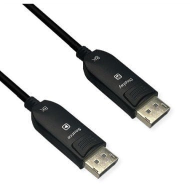 ROLINE Kabel DisplayPort AOC, v2.1, 10K@60Hz, 54Gbit/s, UHBR13.5, DP-DP, M/M, 30 m