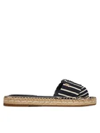 Klapki i japonki damskie - Tommy Hilfiger Klapki Canvas FW0FW09140 Granatowy - miniaturka - grafika 1
