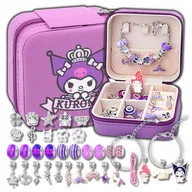 Biżuteria dla dzieci - ZESTAW DO ROBIENIA BRANSOLETEK KUROMI NASZYJNIKÓW PREZENT ZAWIESZKI KORALIK - miniaturka - grafika 1