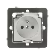 Gniazdka elektryczne - Polmark Gniazdko hermetyczne Tarnów Rosa z uziemieniem białe IP44 - miniaturka - grafika 1