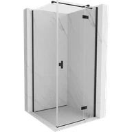 Kabiny prysznicowe - Mexen Mist-H T kabina prysznicowa uchylna prawa 100 x 100 cm, transparent, czarna - 8A5T-100-100-70-00-P - miniaturka - grafika 1